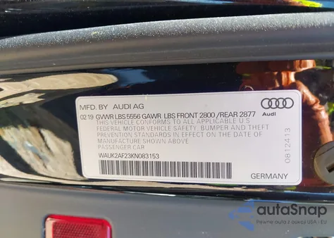 2019 Audi A6 55 Premium from USA, damaged, VIN WAUK2AF23KN083153